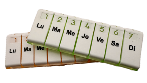 pilulier medika box mini, distribué par Multipharm, votre fournisseur de matériel médical.