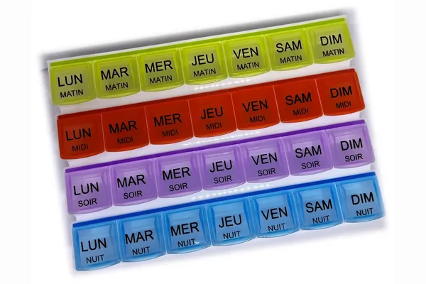 pilulier medika box, 1 semaine, conçu pour améliorer le confort des patients et des praticiens, matériel médical